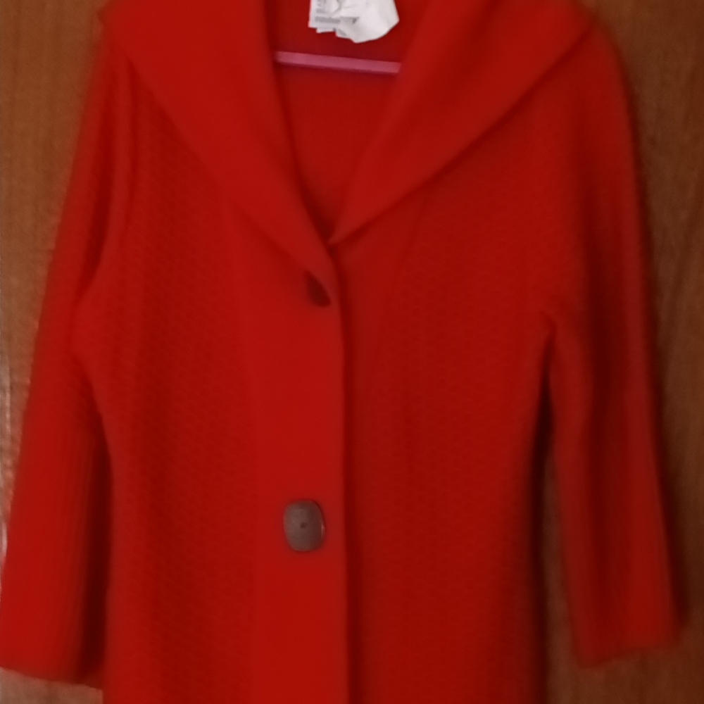 Red beautiful sweater coat